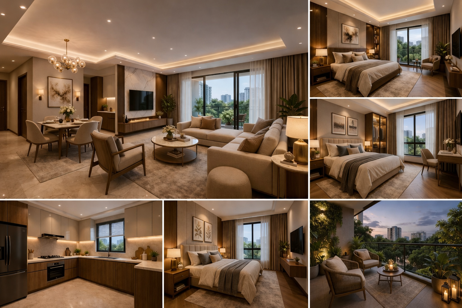 Elegant 3BHK Residence in Puppalguda by SuCasa Lux